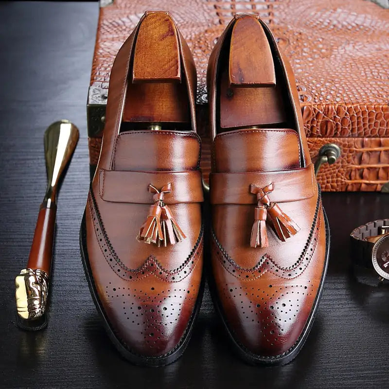 Classic Leather Tassel Loafers shoes