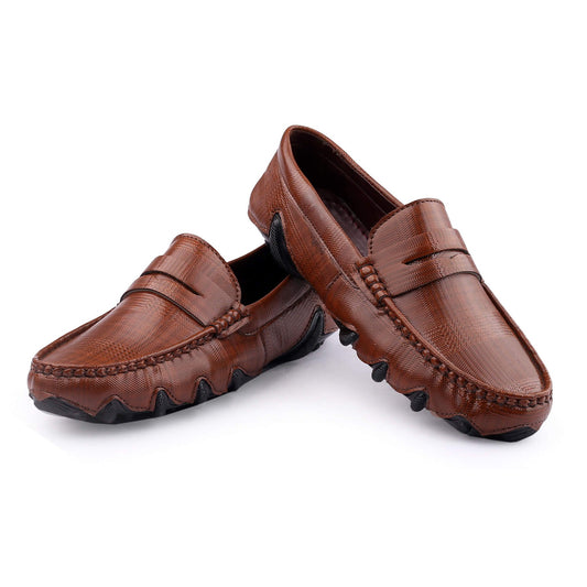 Terra Black Colour Loafer Look Crocodile Style Shoes for Men