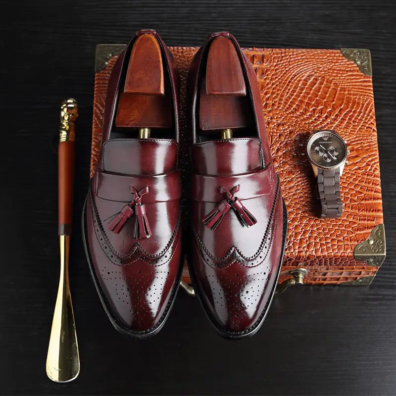 Classic Leather Tassel Loafers shoes