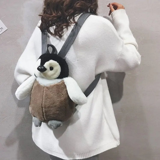 Cute Penguin Plush Backpack bag