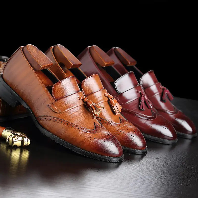 Classic Leather Tassel Loafers shoes