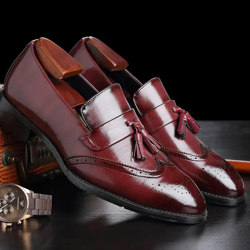 Classic Leather Tassel Loafers shoes