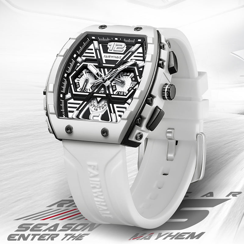 Multi-Hand Chronograph Rubber Strap watch