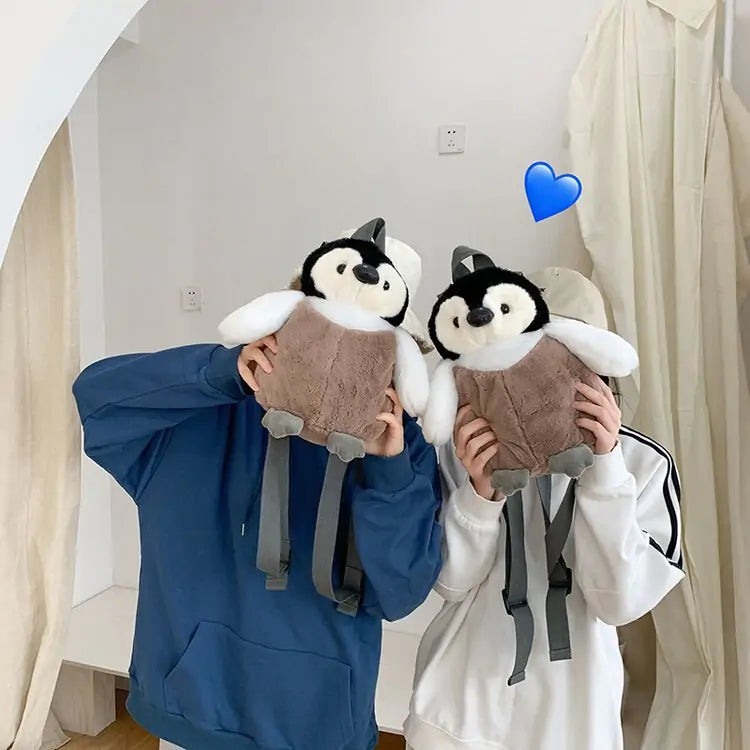 Cute Penguin Plush Backpack bag