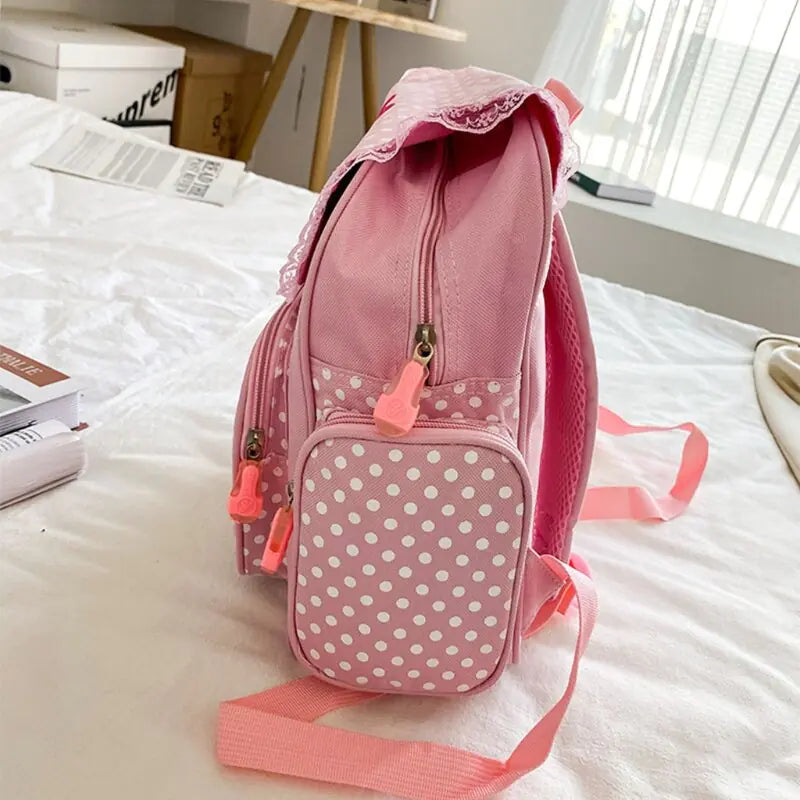 Girl Embroidery Strawberry Backpack bag