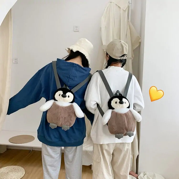 Cute Penguin Plush Backpack bag